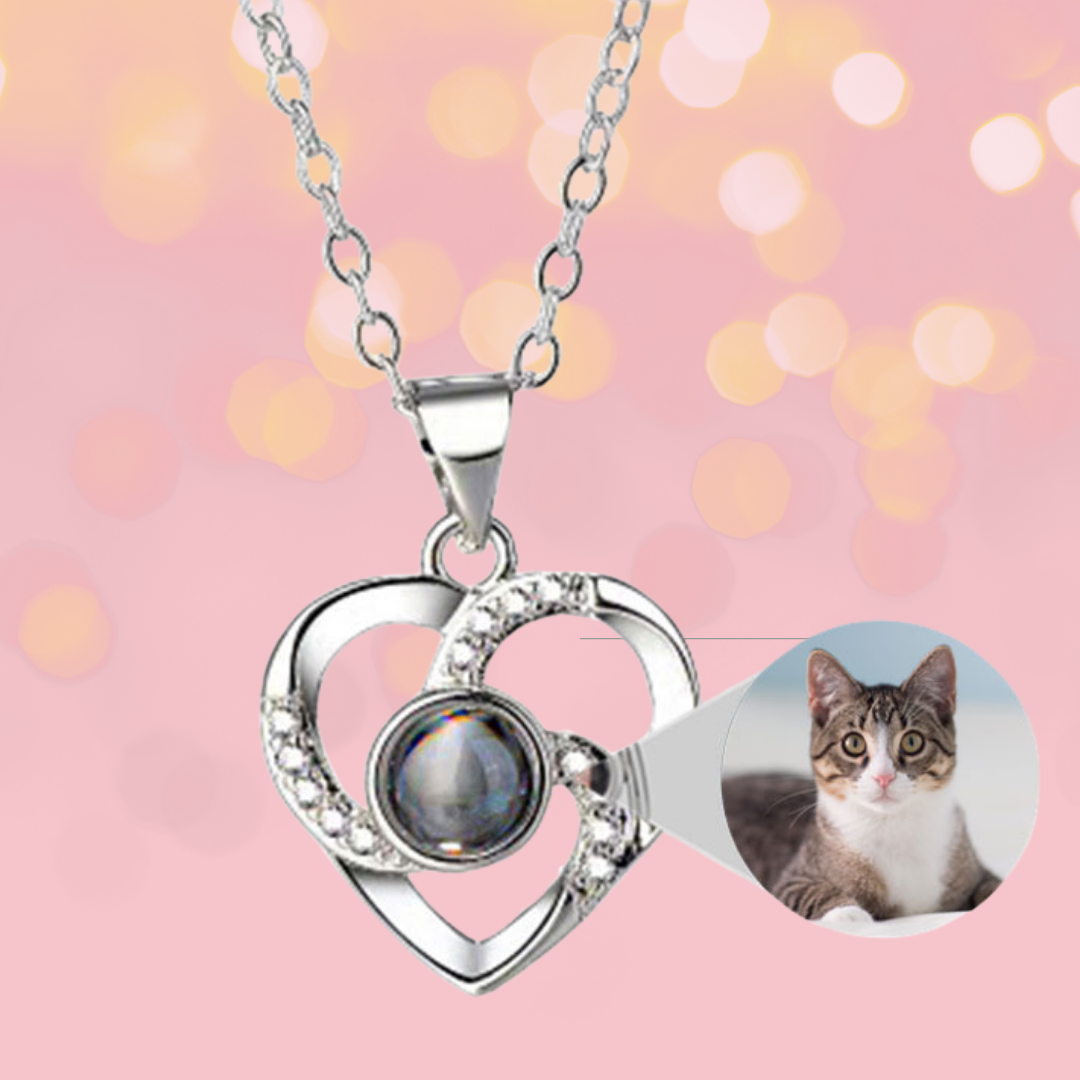 Personalised Heart Projection Necklace – Hold a Memory Close