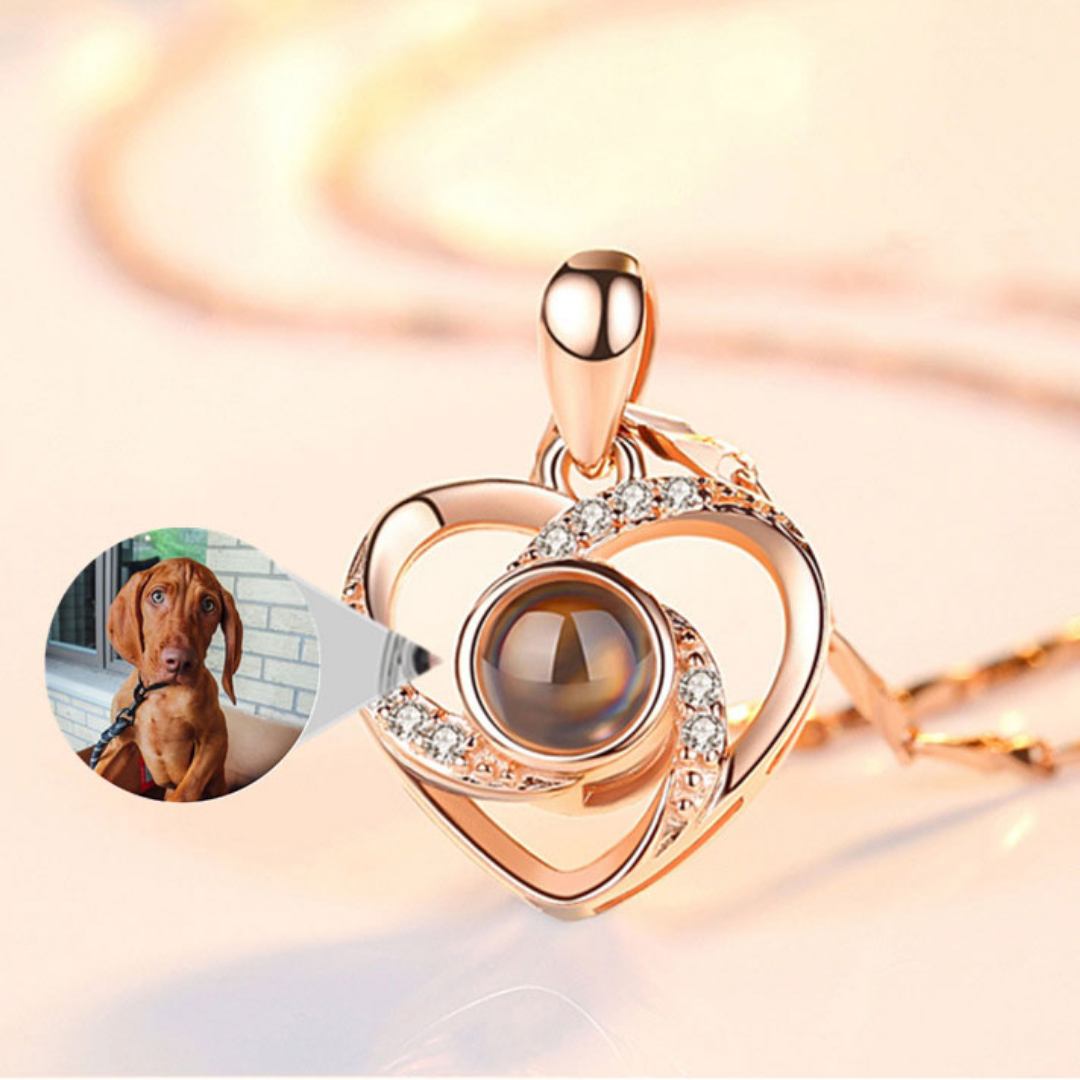 Personalised Heart Projection Necklace – Hold a Memory Close