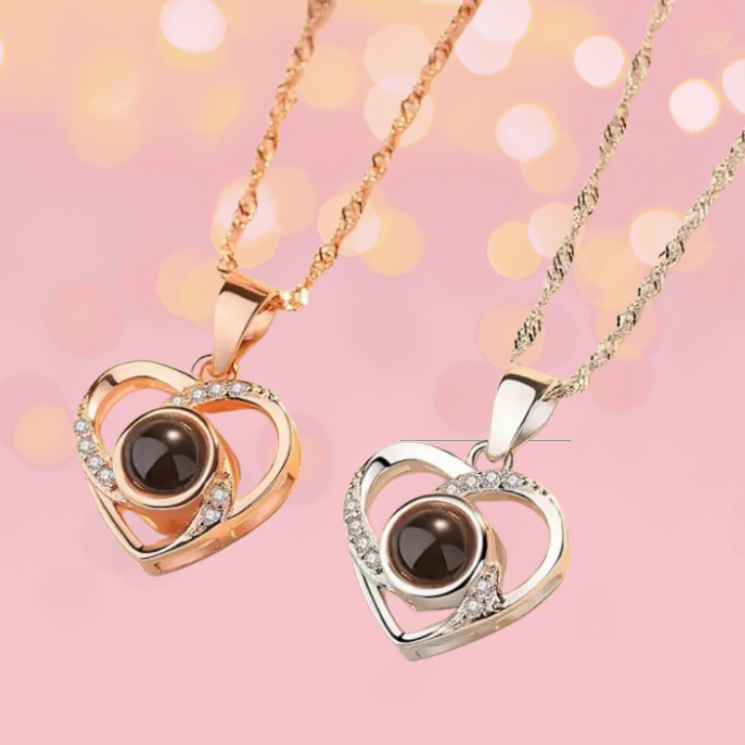 Personalised Heart Projection Necklace – Hold a Memory Close